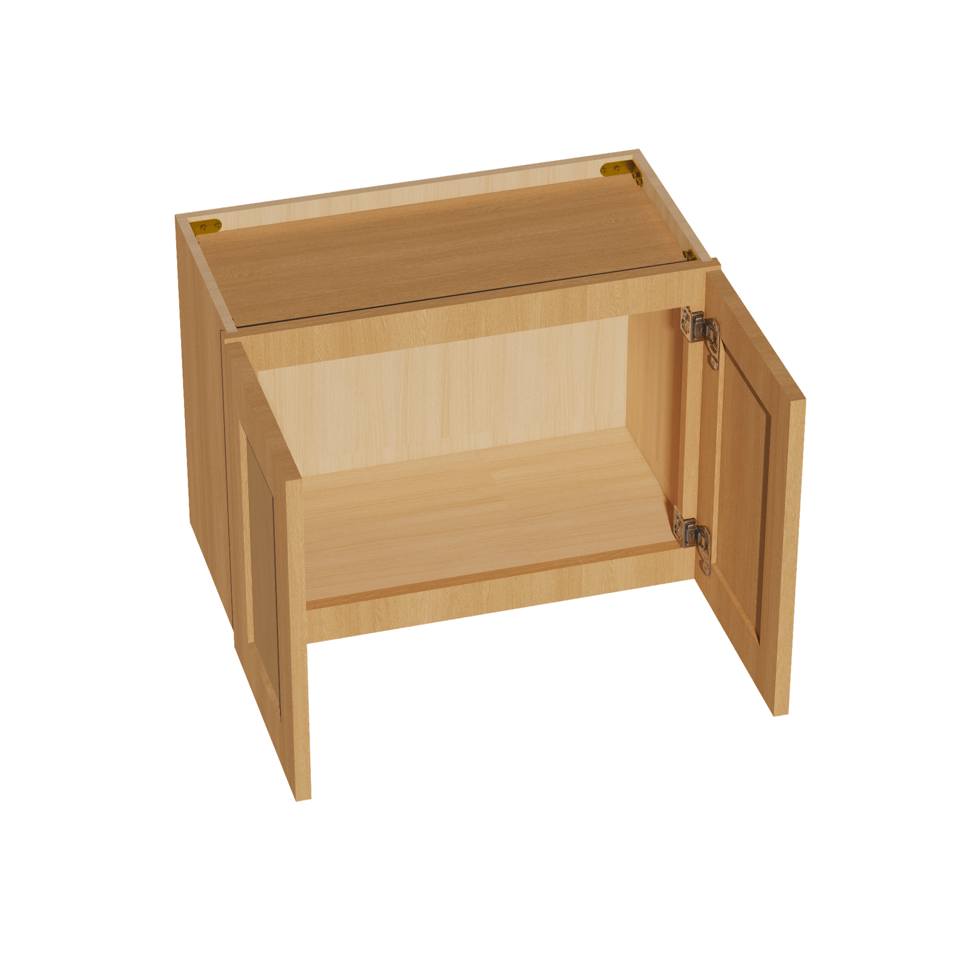 HT - W2418: Timber Wood Shaker 24"W x 18"H 2 Doors Standard Wall Bridge Cabinet - NextCabinets