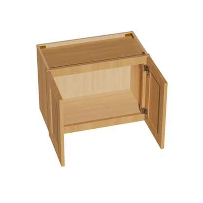 HT - W2418: Timber Wood Shaker 24"W x 18"H 2 Doors Standard Wall Bridge Cabinet - NextCabinets