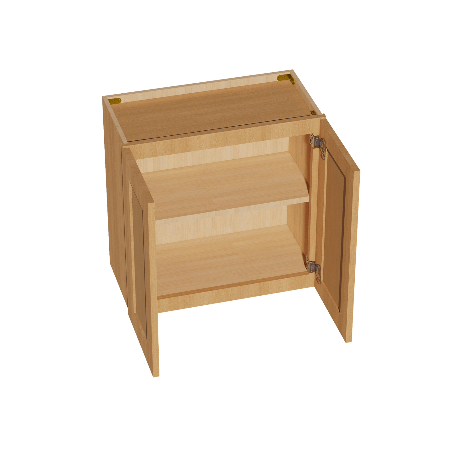 HT - W2424: Timber Wood Shaker 24"W x 24"H 2 Doors Standard Wall Bridge Cabinet - NextCabinets