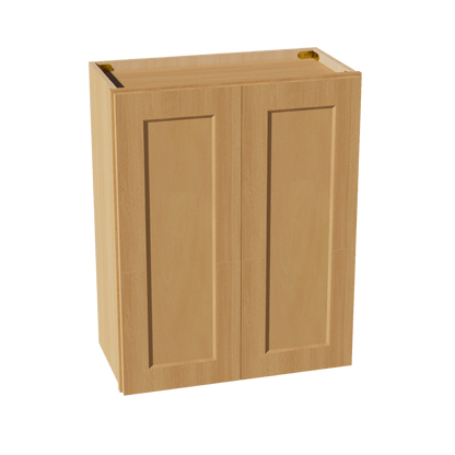 HT - W2430: Timber Wood Shaker 24"W x 30"H 2 Doors & 2 Shelves Standard Wall Cabinet - NextCabinets