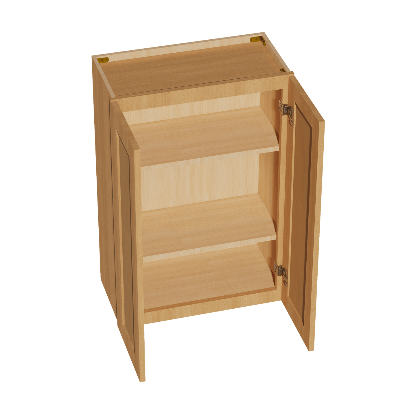 HT - W2436: Timber Wood Shaker 24"W x 36"H 2 Doors & 2 Shelves Standard Wall Cabinet - NextCabinets