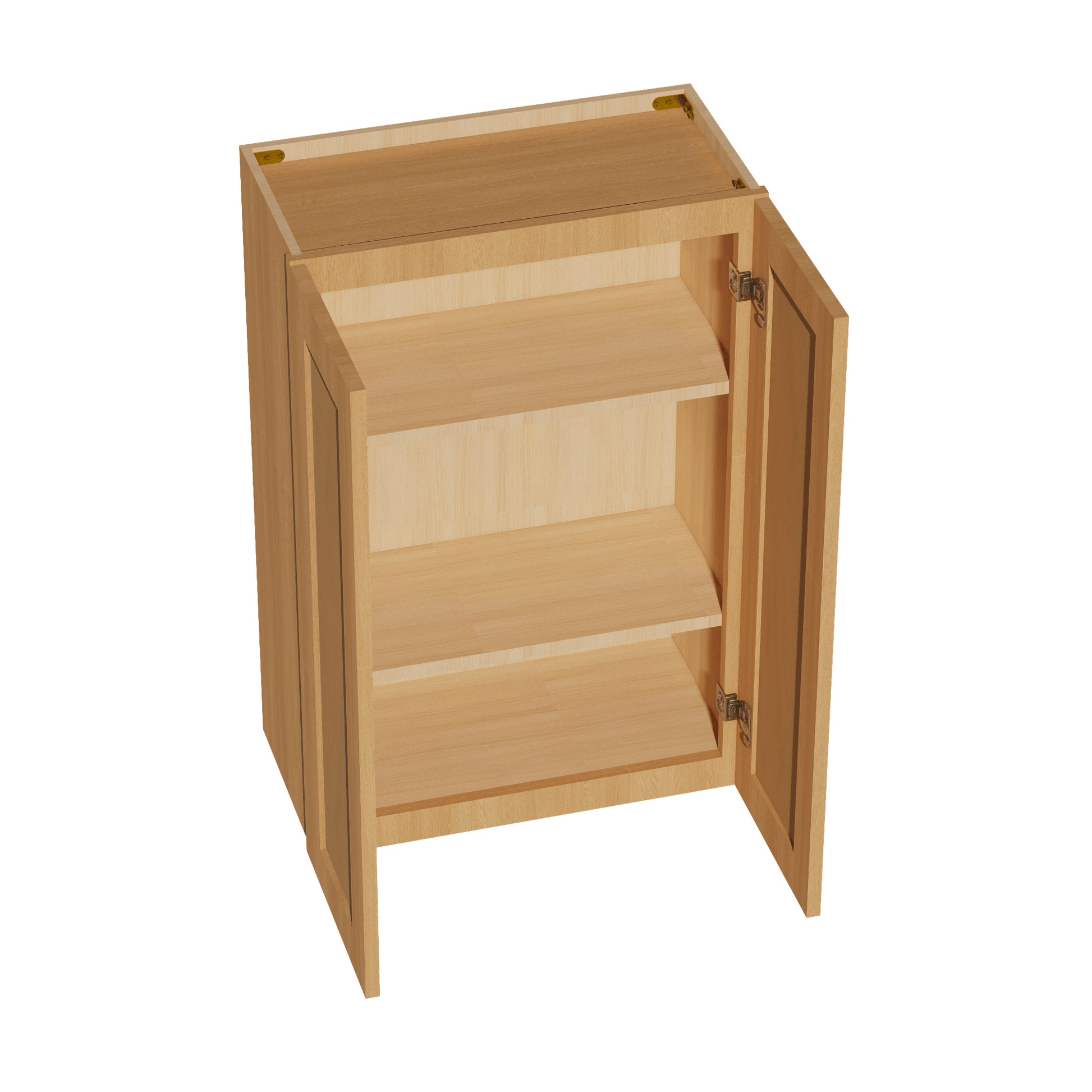 HT - W2436: Timber Wood Shaker 24"W x 36"H 2 Doors & 2 Shelves Standard Wall Cabinet - NextCabinets