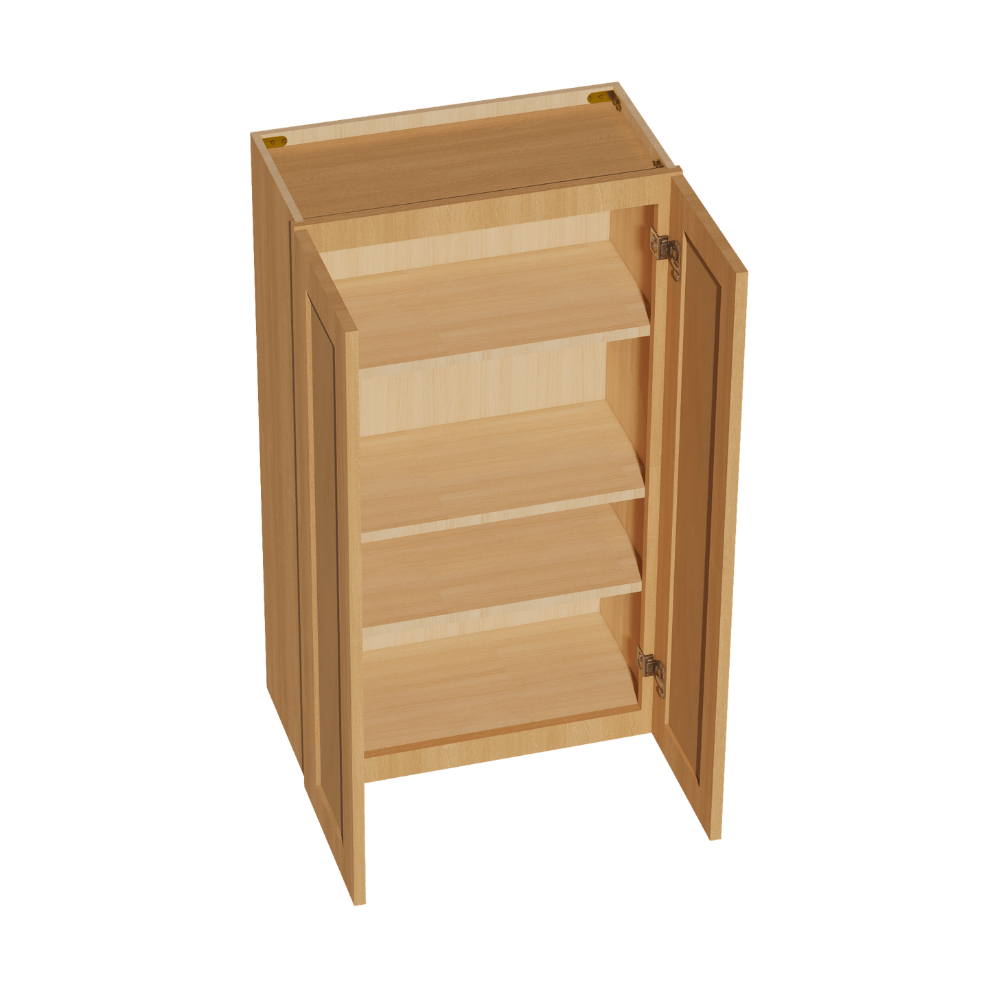 HT - W2442: Timber Wood Shaker 24"W x 42"H 2 Doors & 3 Shelves Standard Wall Cabinet - NextCabinets