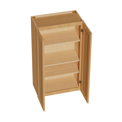 HT - W2442: Timber Wood Shaker 24"W x 42"H 2 Doors & 3 Shelves Standard Wall Cabinet - NextCabinets