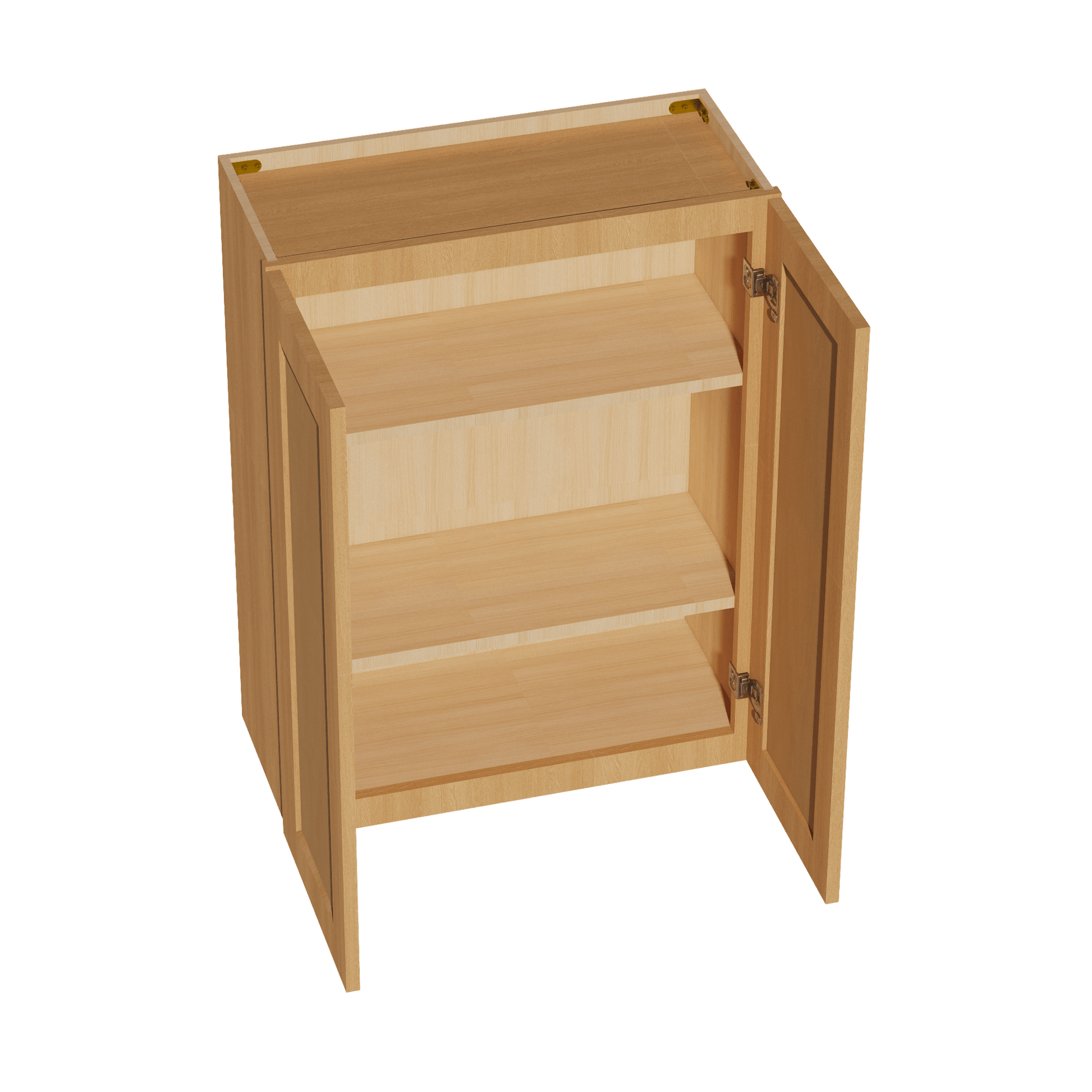HT - W2736: Timber Wood Shaker 27"W x 36"H 2 Doors & 2 Shelves Standard Wall Cabinet - NextCabinets
