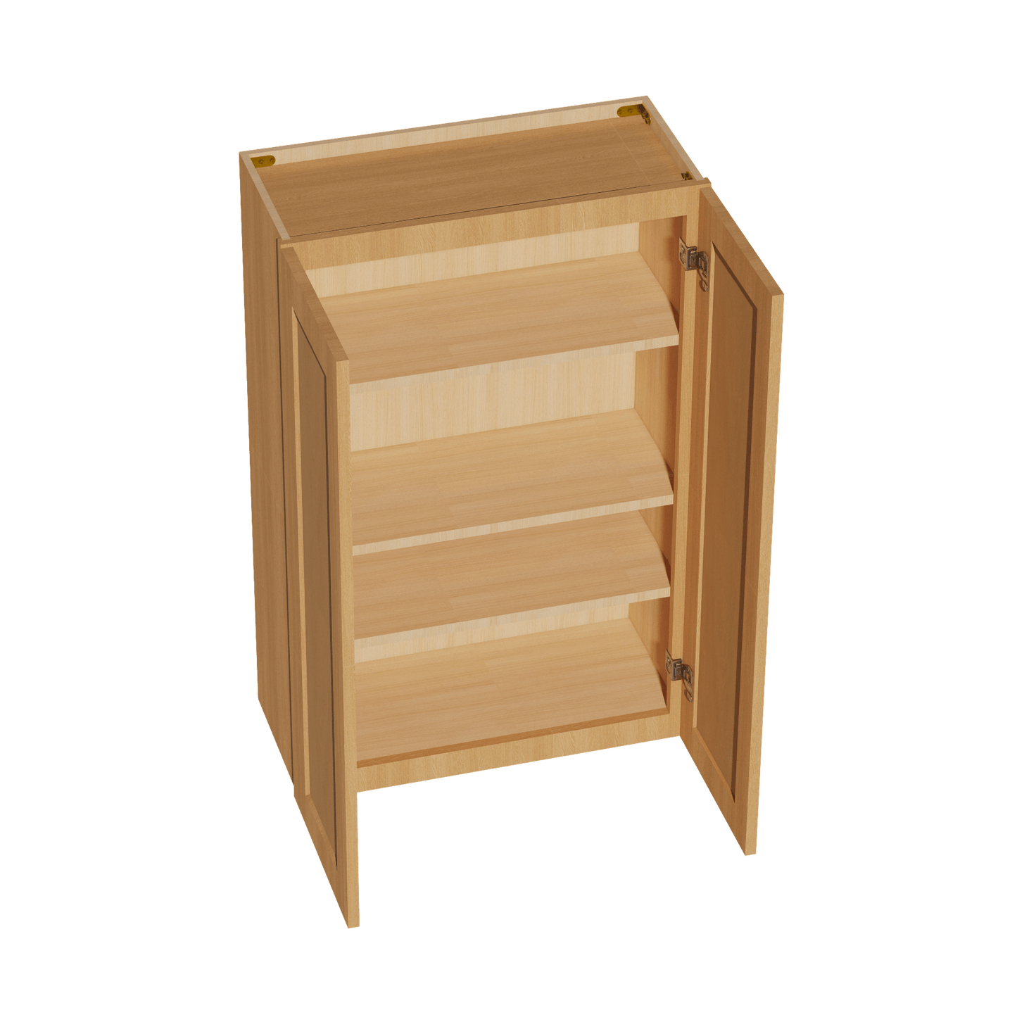 HT - W2742: Timber Wood Shaker 27"W x 42"H 2 Doors & 3 Shelves Standard Wall Cabinet - NextCabinets