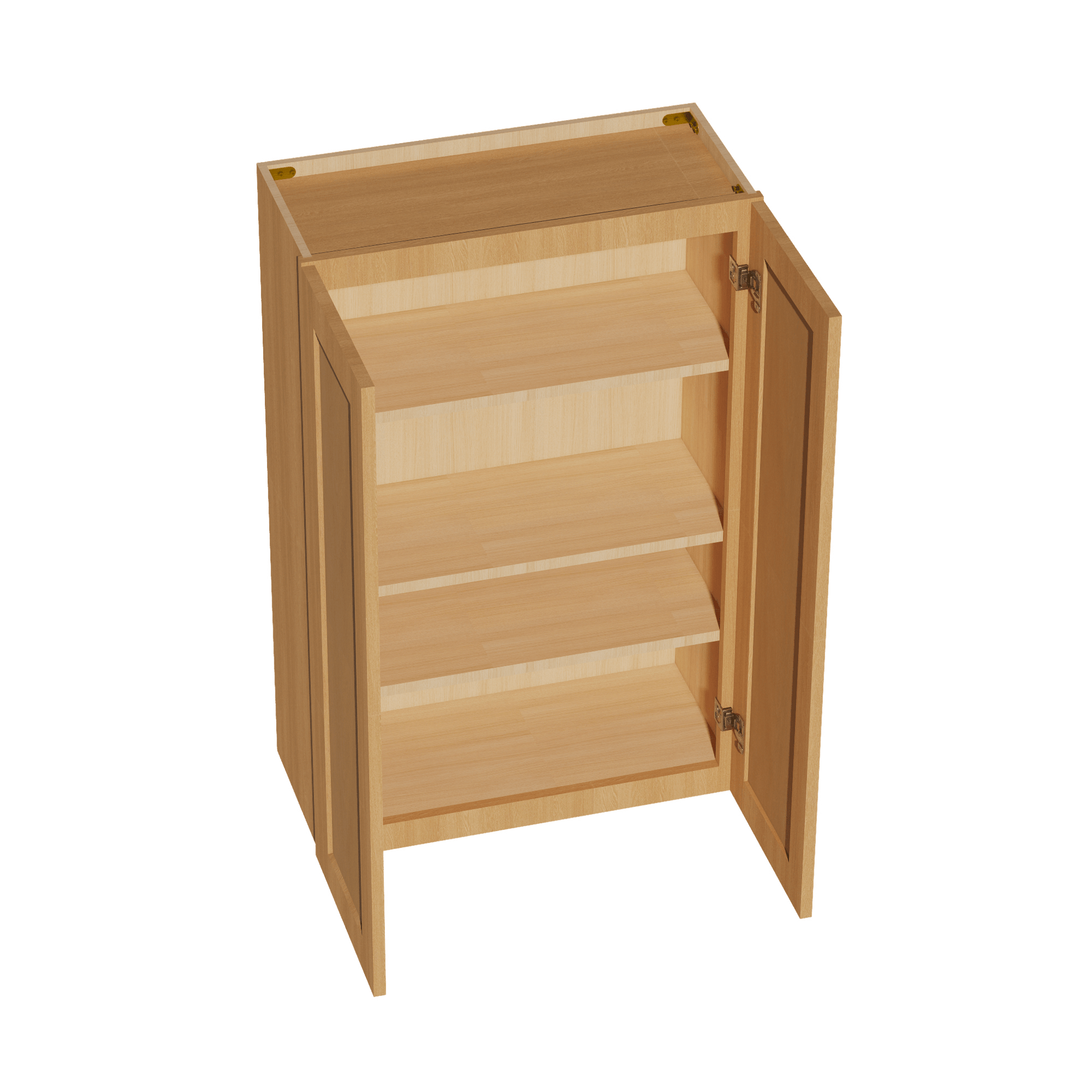 HT - W2742: Timber Wood Shaker 27"W x 42"H 2 Doors & 3 Shelves Standard Wall Cabinet - NextCabinets