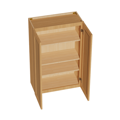 HT - W2742: Timber Wood Shaker 27"W x 42"H 2 Doors & 3 Shelves Standard Wall Cabinet - NextCabinets