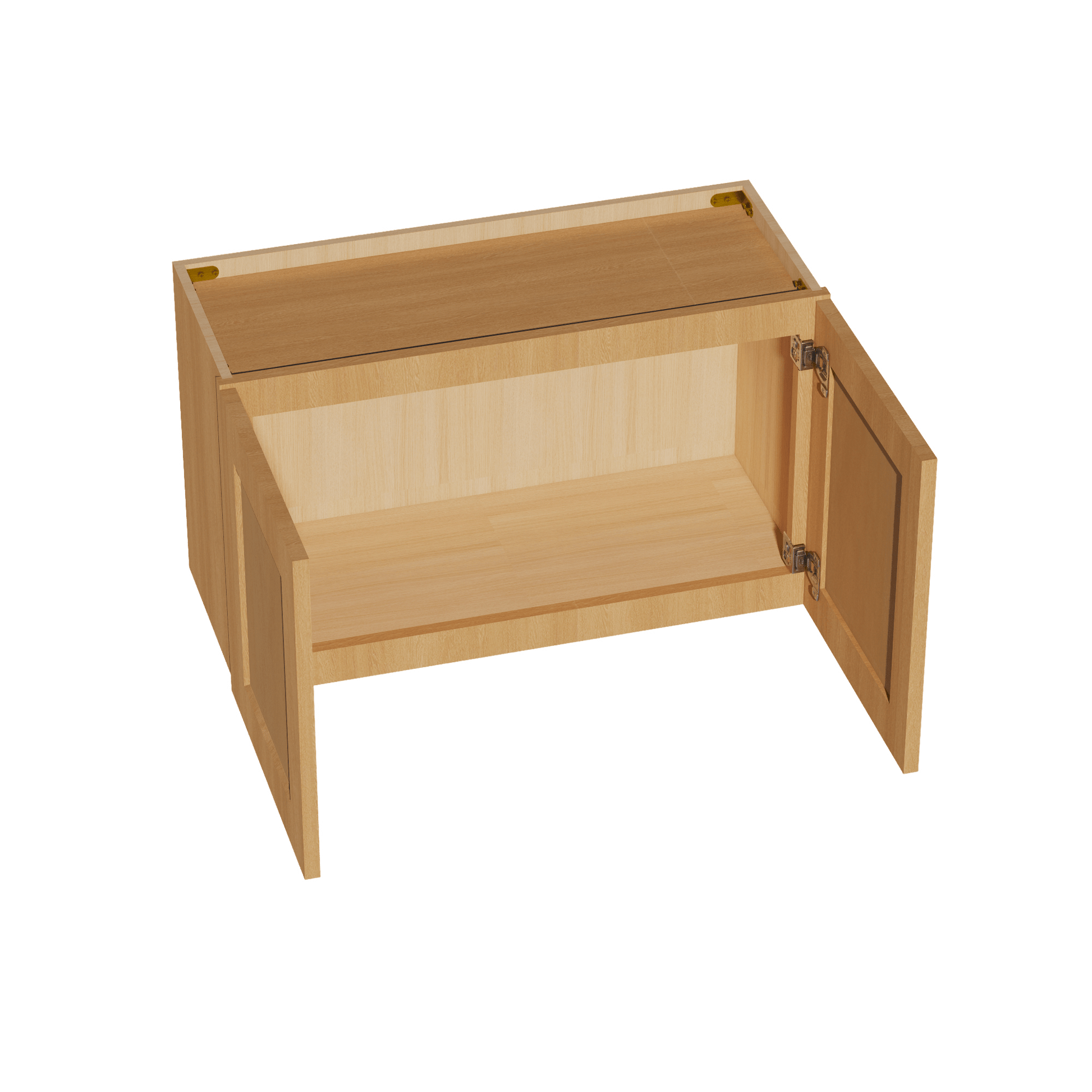 HT - W3018: Timber Wood Shaker 30"W x 18"H 2 Doors Standard Wall Bridge Cabinet - NextCabinets