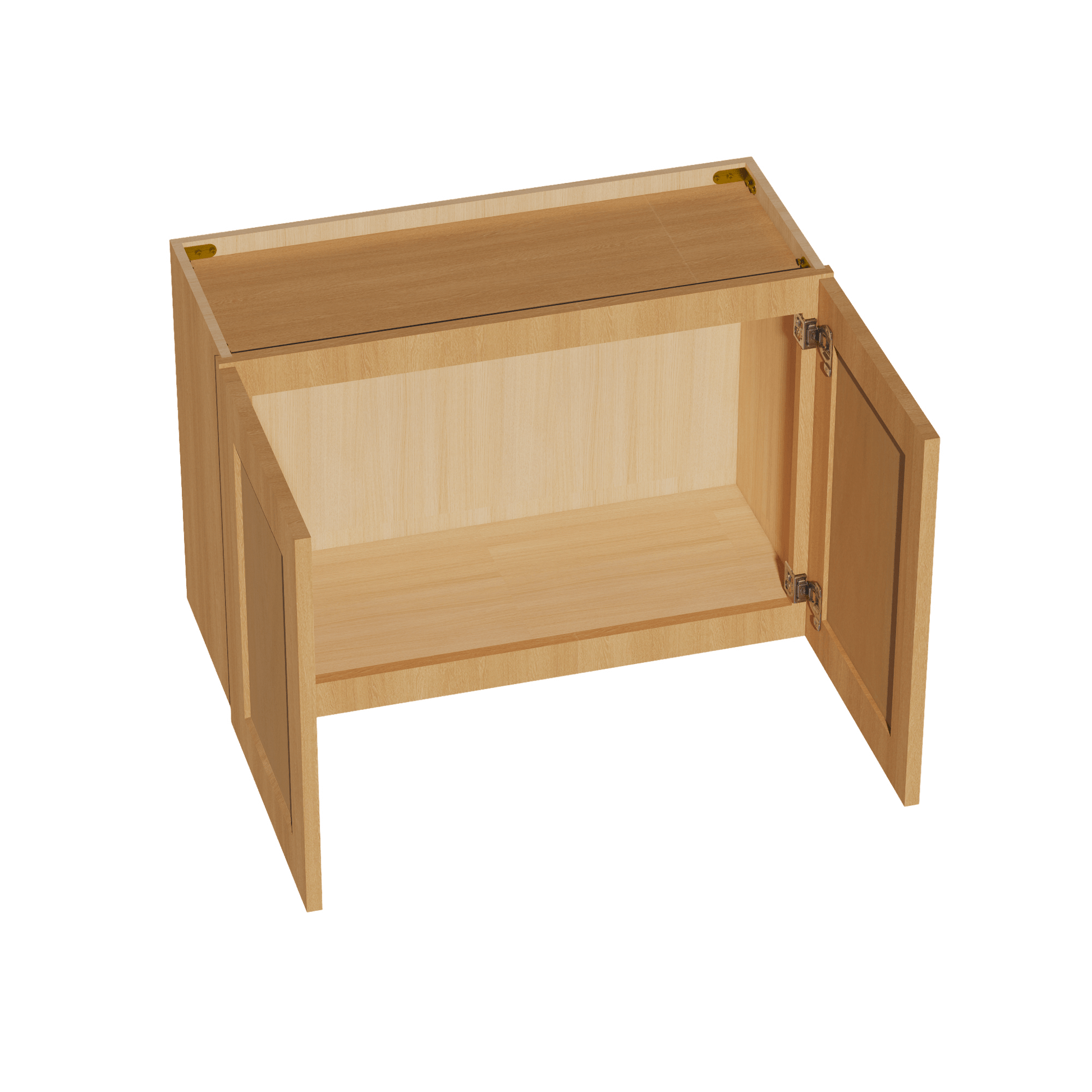 HT - W3021: Timber Wood Shaker 30"W x 21"H 2 Doors Standard Wall Bridge Cabinet - NextCabinets