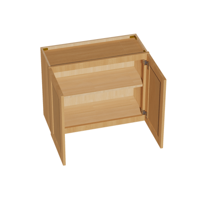 HT - W3024: Timber Wood Shaker 30"W x 24"H 2 Doors Standard Wall Bridge Cabinet - NextCabinets