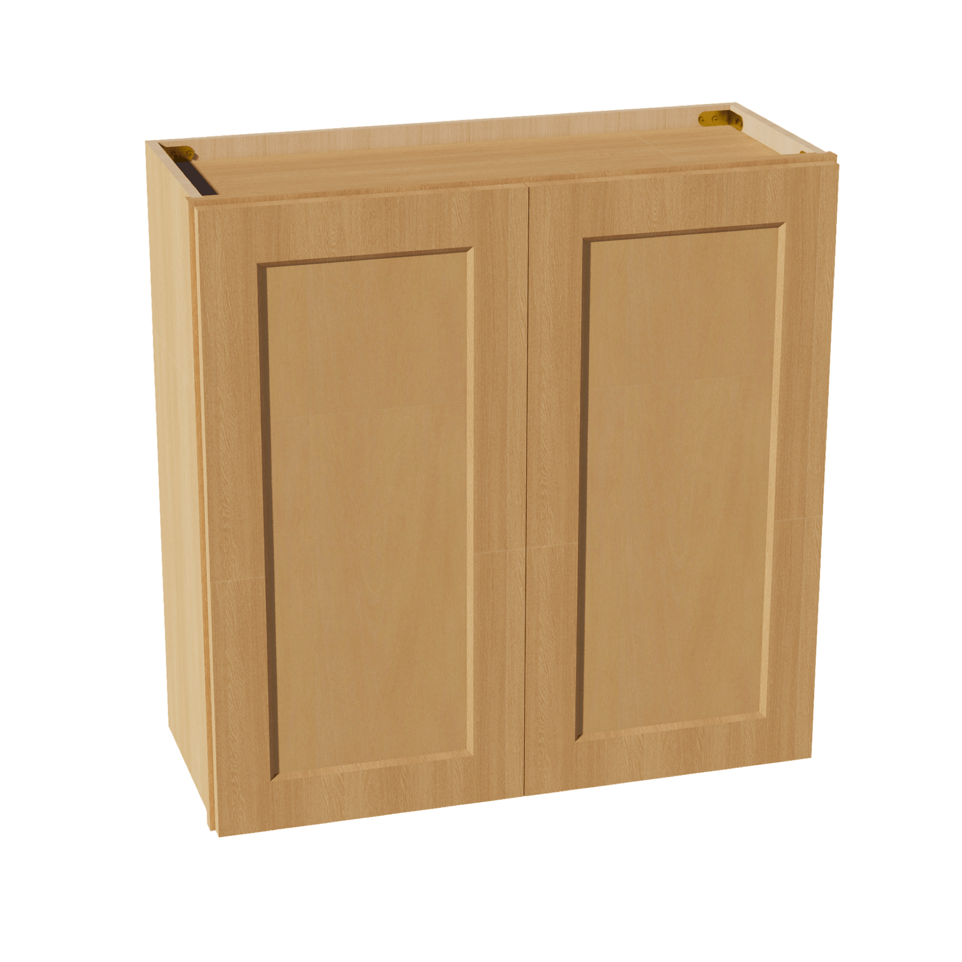 HT - W3030: Timber Wood Shaker 30"W x 30"H 2 Doors & 2 Shelves Standard Wall Cabinet - NextCabinets