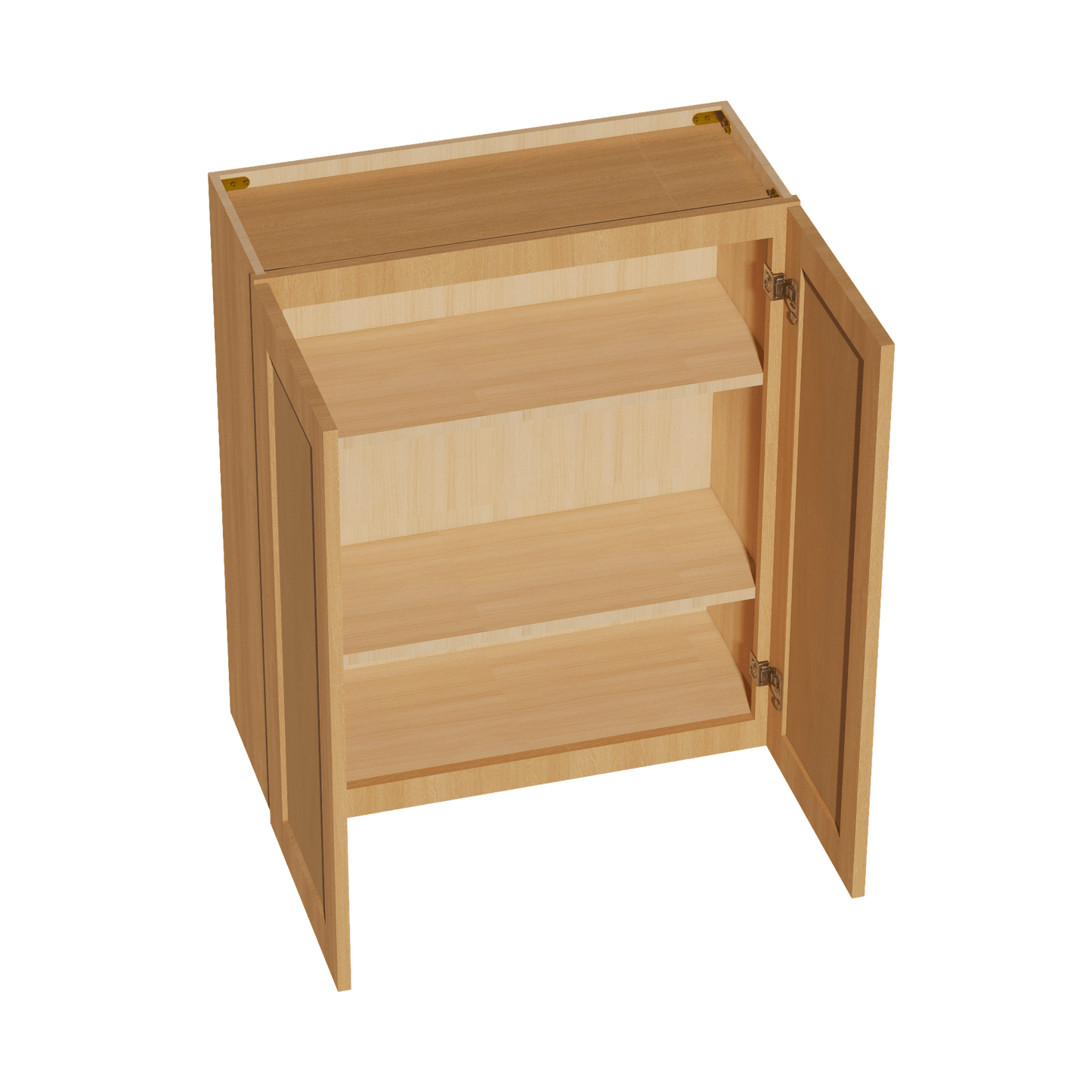 HT - W3036: Timber Wood Shaker 30"W x 36"H 2 Doors & 2 Shelves Standard Wall Cabinet - NextCabinets