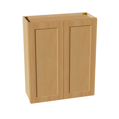 HT - W3036: Timber Wood Shaker 30"W x 36"H 2 Doors & 2 Shelves Standard Wall Cabinet - NextCabinets