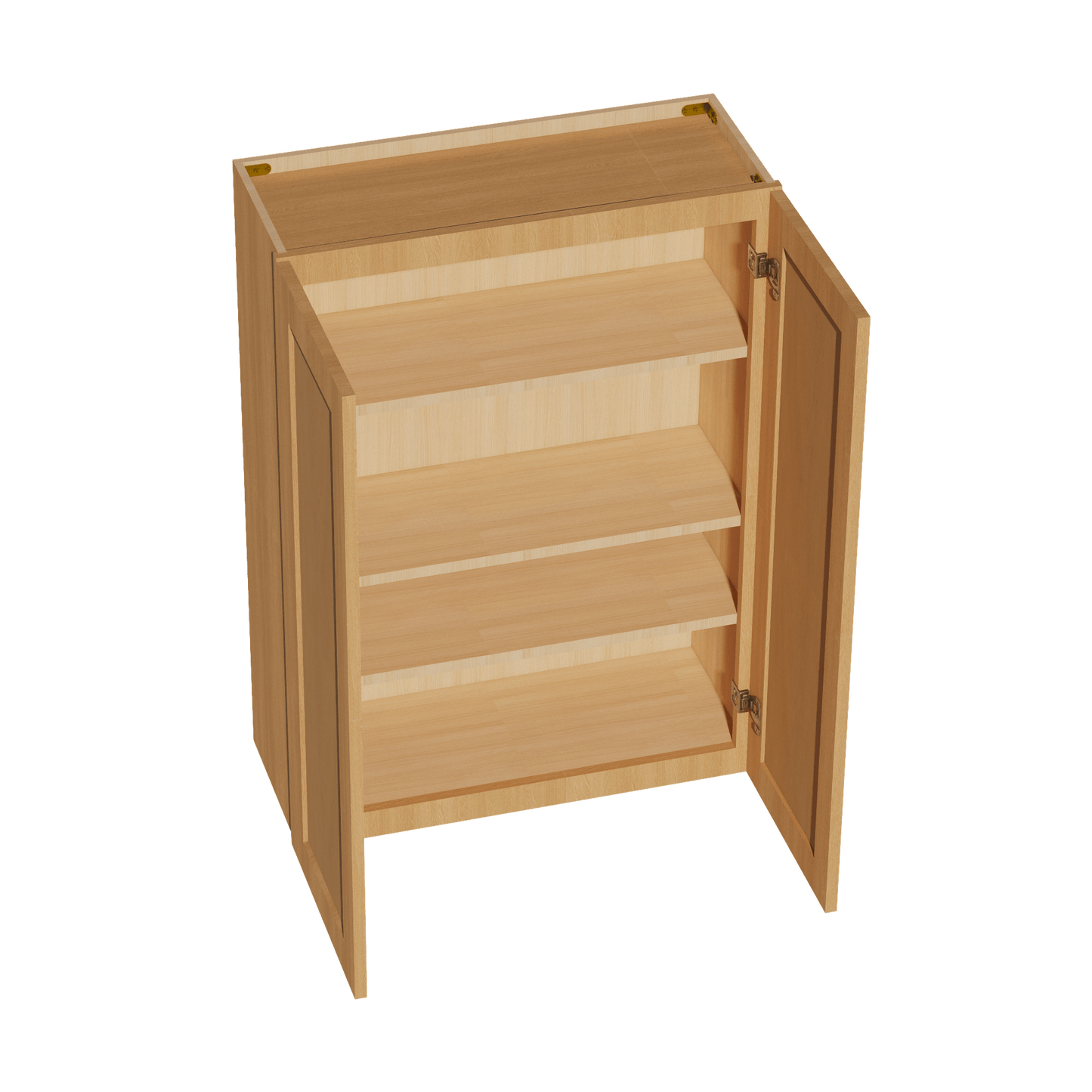 HT - W3042: Timber Wood Shaker 30"W x 42"H 2 Doors & 3 Shelves Standard Wall Cabinet - NextCabinets