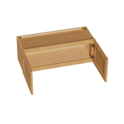 HT - W3312: Timber Wood Shaker 33"W x 12"H 2 Doors Standard Wall Bridge Cabinet - NextCabinets