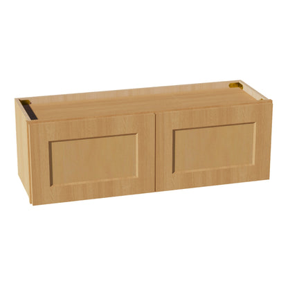 HT - W3312: Timber Wood Shaker 33"W x 12"H 2 Doors Standard Wall Bridge Cabinet - NextCabinets