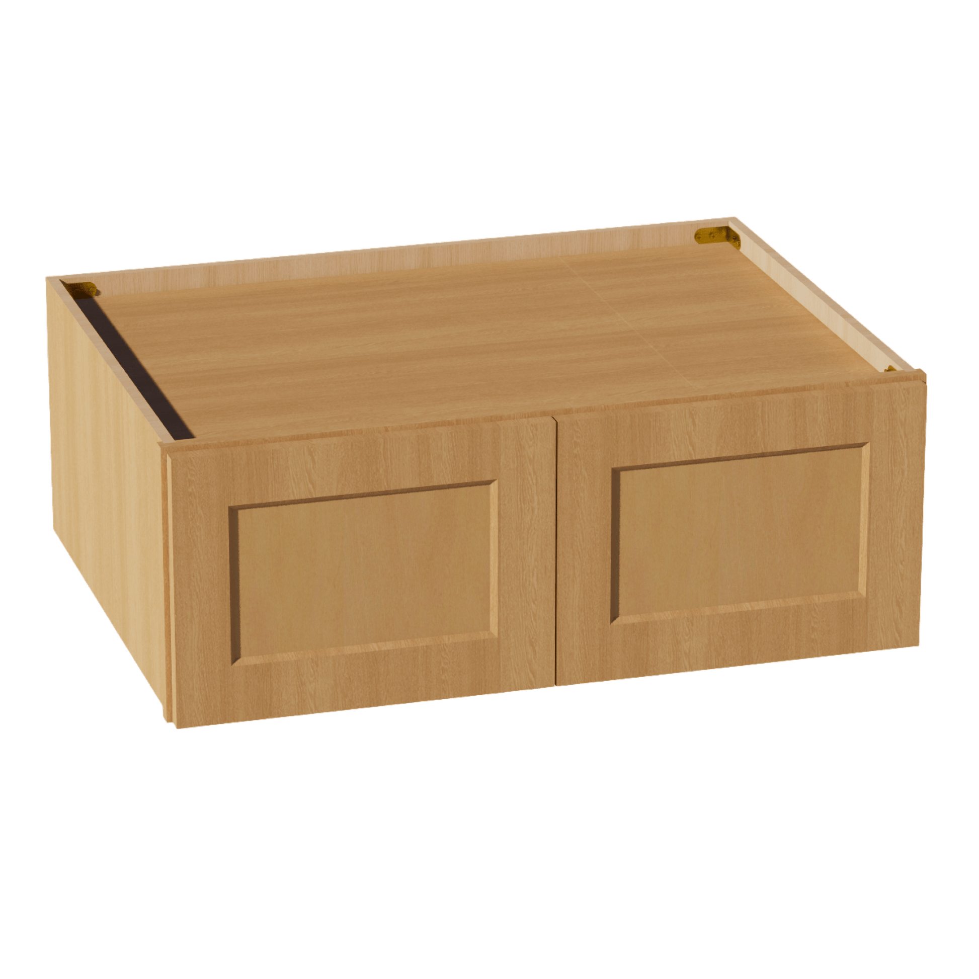 HT - W331224: Timber Wood Shaker 33"W x 12"H x 24"D 2 Doors Standard Bridge Wall Cabinet - NextCabinets