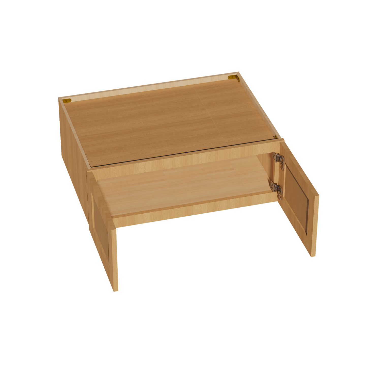 HT - W331224: Timber Wood Shaker 33"W x 12"H x 24"D 2 Doors Standard Bridge Wall Cabinet - NextCabinets