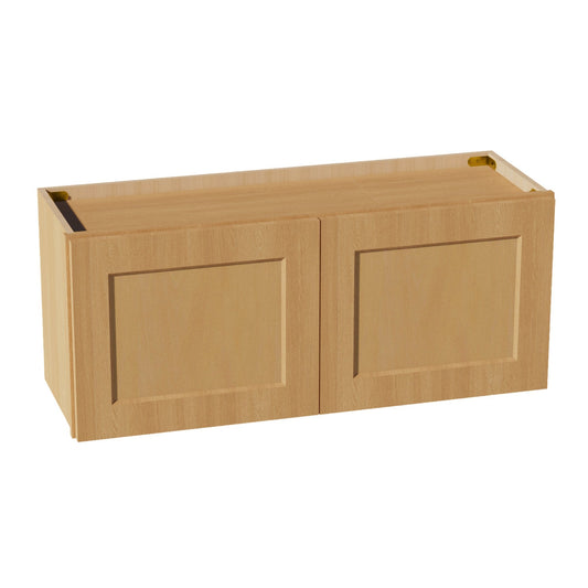 HT - W3315: Timber Wood Shaker 33"W x 15"H 2 Doors Standard Wall Bridge Cabinet - NextCabinets
