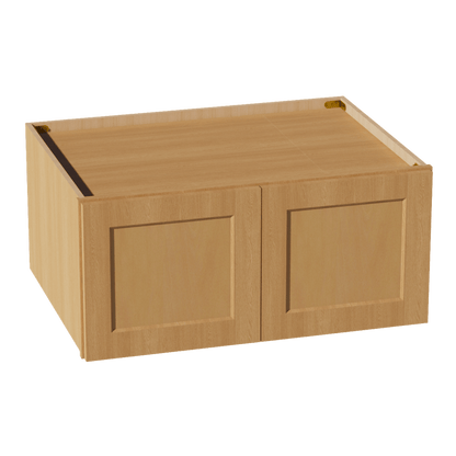 HT - W331524: Timber Wood Shaker 33"W x 15"H x 24"D 2 Doors Standard Bridge Wall Cabinet - NextCabinets