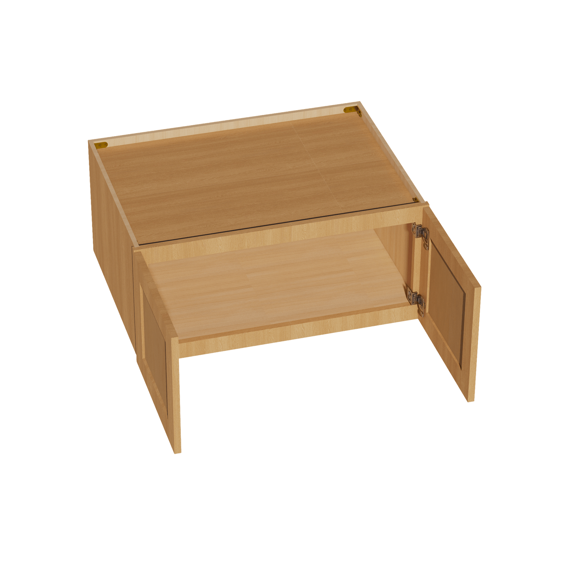 HT - W331524: Timber Wood Shaker 33"W x 15"H x 24"D 2 Doors Standard Bridge Wall Cabinet - NextCabinets