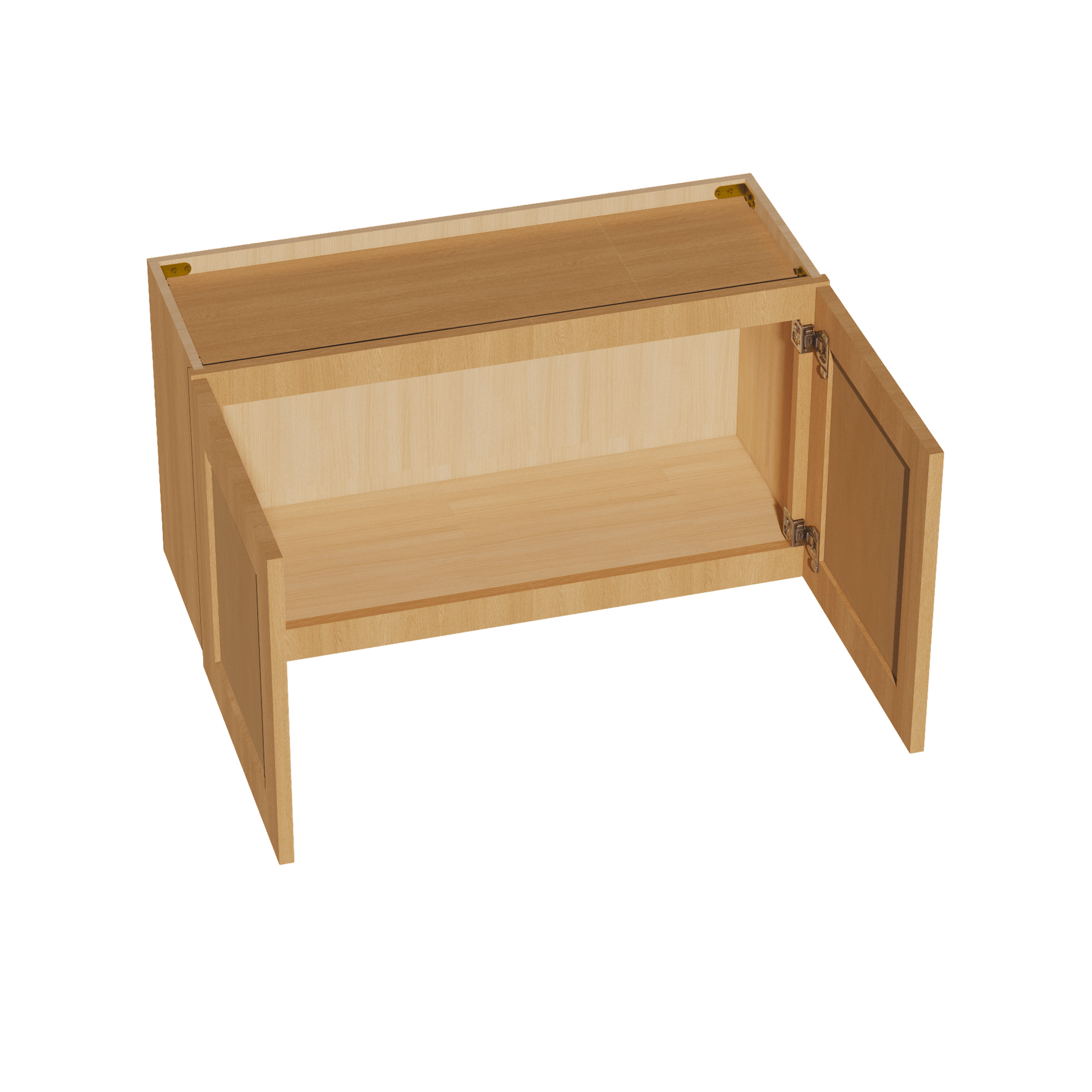 HT - W3318: Timber Wood Shaker 33"W x 18"H 2 Doors Standard Wall Bridge Cabinet - NextCabinets