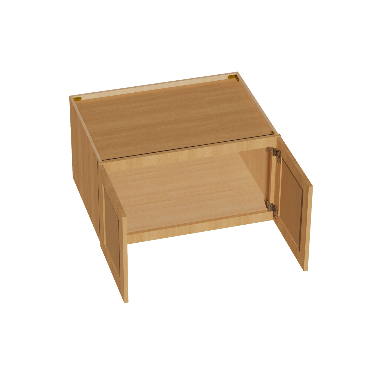 HT - W331824: Timber Wood Shaker 33"W x 18"H x 24"D 2 Doors Standard Bridge Wall Cabinet - NextCabinets