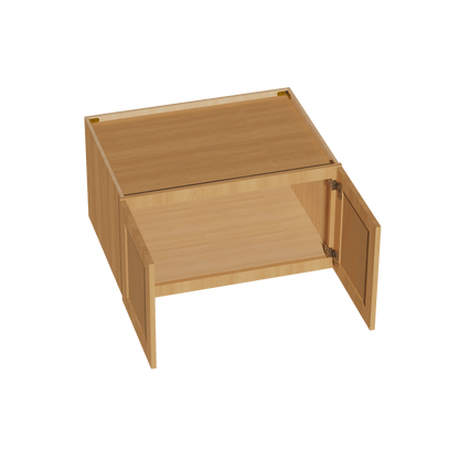 HT - W331824: Timber Wood Shaker 33"W x 18"H x 24"D 2 Doors Standard Bridge Wall Cabinet - NextCabinets