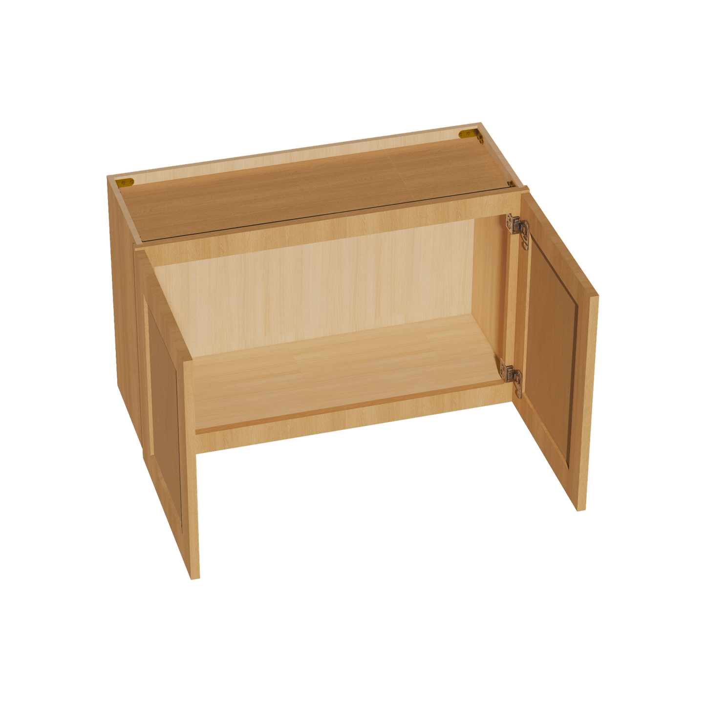 HT - W3321: Timber Wood Shaker 33"W x 21"H 2 Doors Standard Wall Bridge Cabinet - NextCabinets