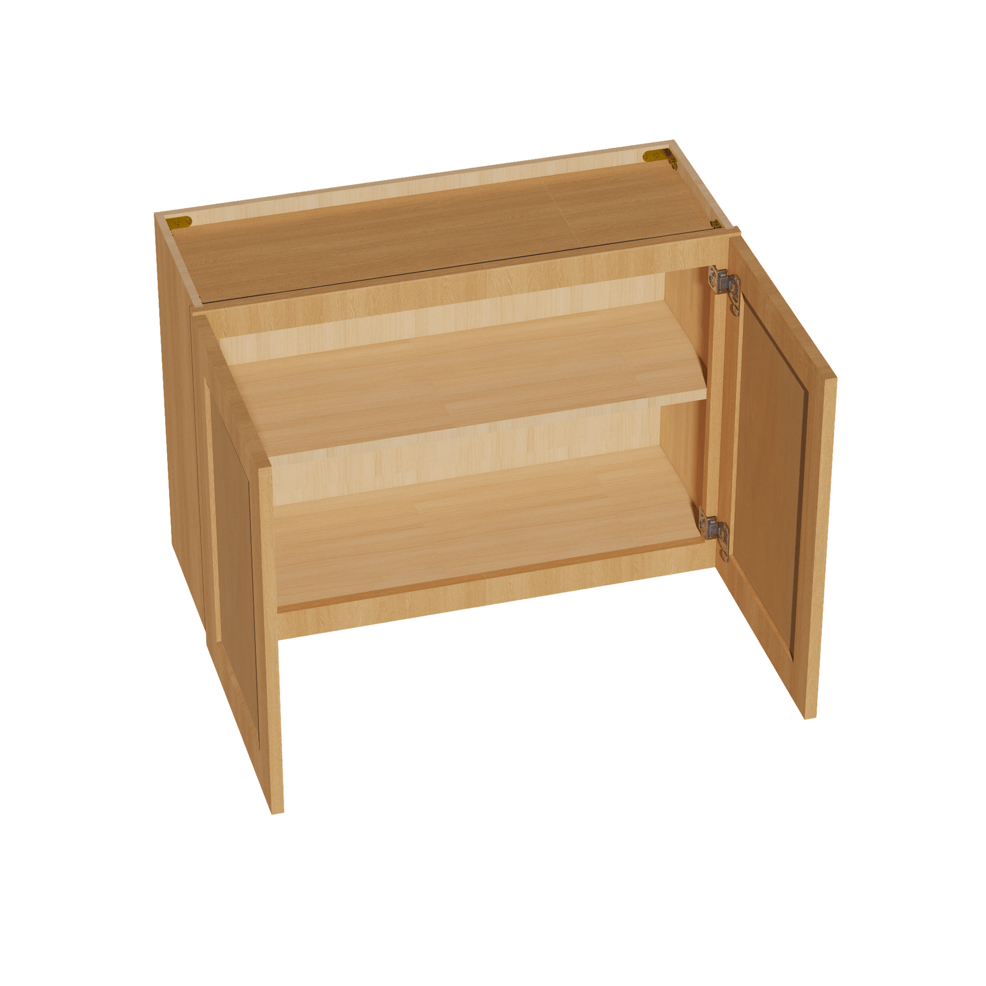 HT - W3324: Timber Wood Shaker 33"W x 24"H 2 Doors Standard Wall Bridge Cabinet - NextCabinets