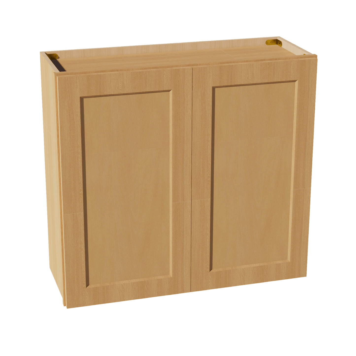 HT - W3330: Timber Wood Shaker 33"W x 30"H 2 Doors & 2 Shelves Standard Wall Cabinet - NextCabinets