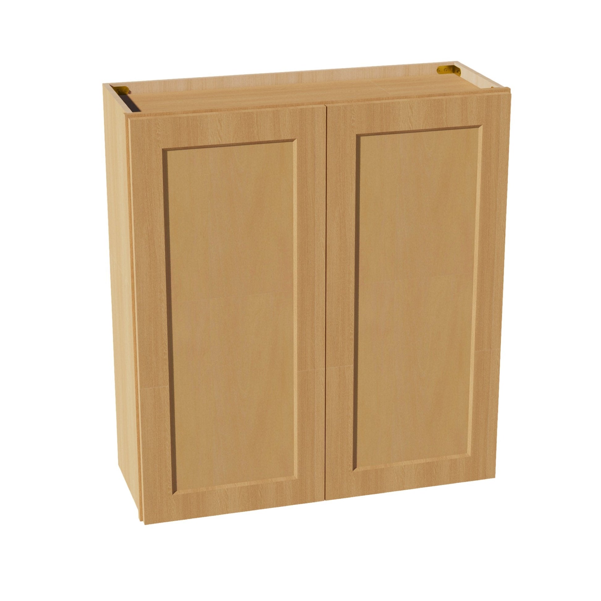HT - W3336: Timber Wood Shaker 33"W x 36"H 2 Doors & 2 Shelves Standard Wall Cabinet - NextCabinets