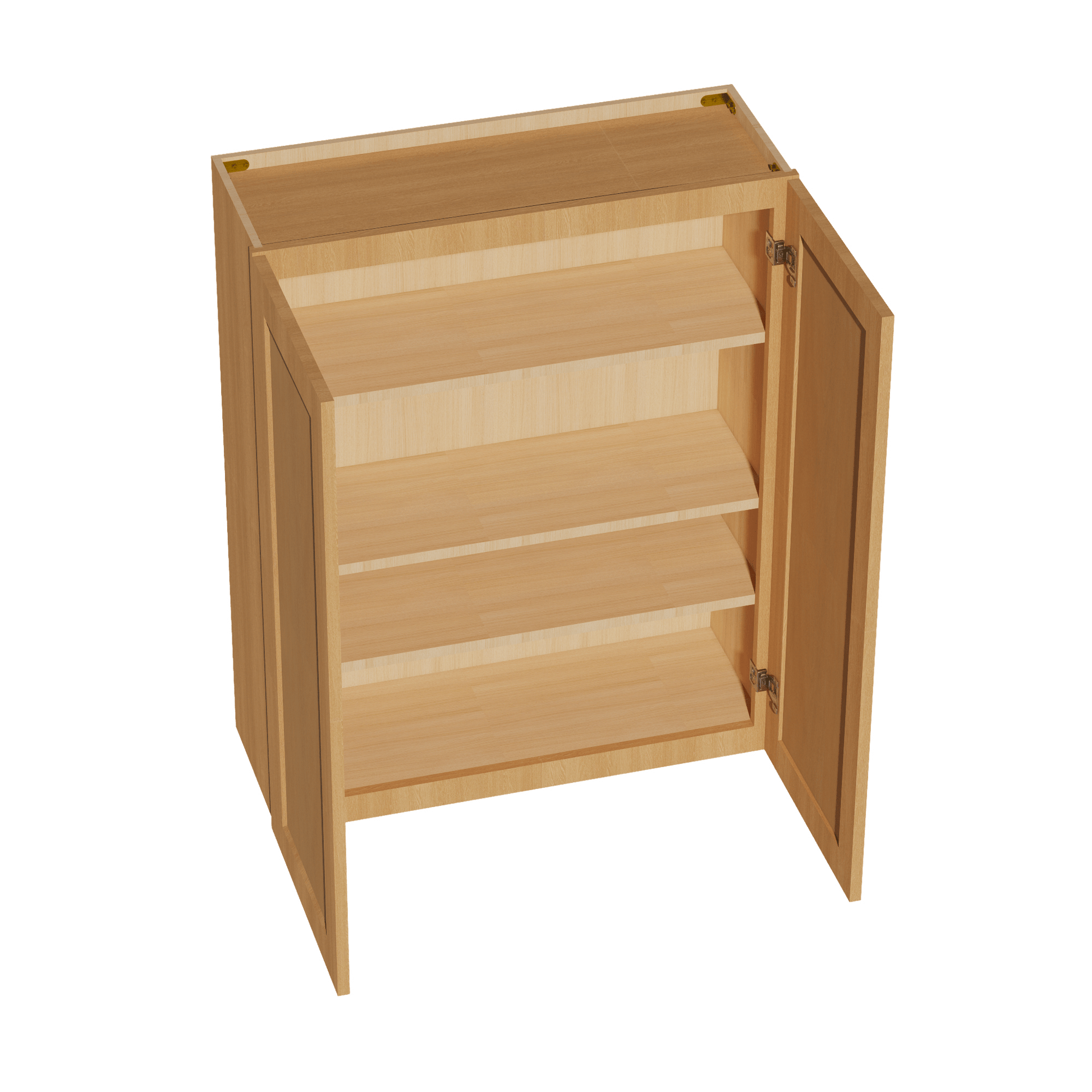 HT - W3342: Timber Wood Shaker 33"W x 42"H 2 Doors & 3 Shelves Standard Wall Cabinet - NextCabinets