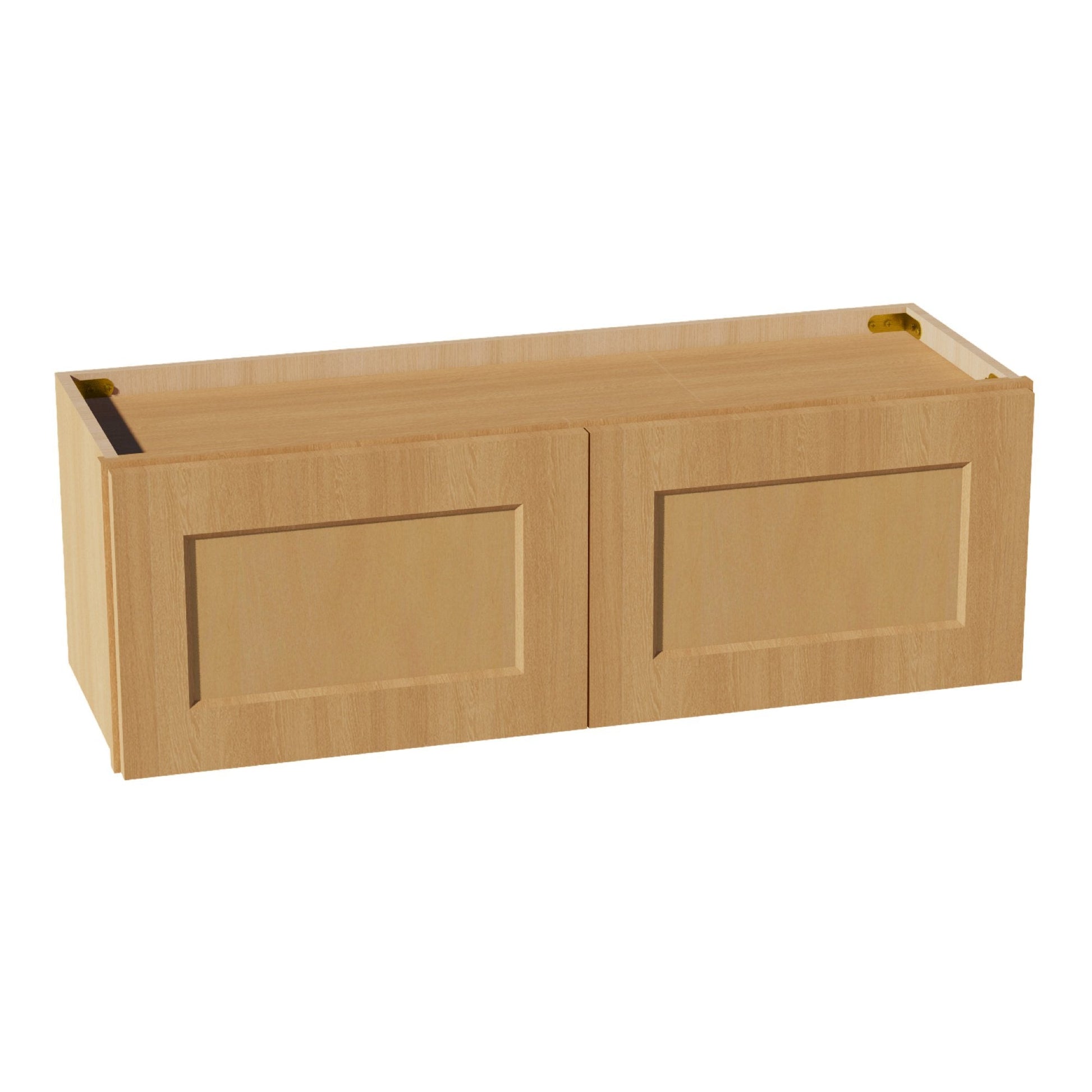 HT - W3612: Timber Wood Shaker 36"W x 12"H 2 Doors Standard Wall Bridge Cabinet - NextCabinets
