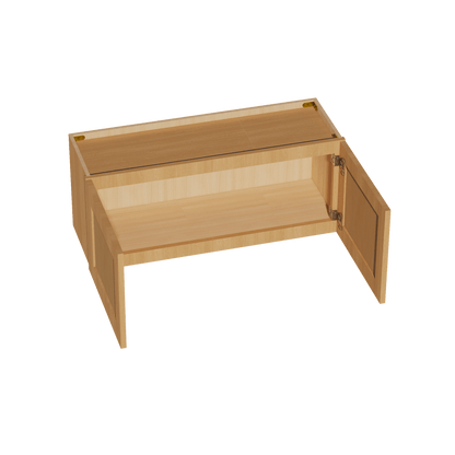 HT - W3615: Timber Wood Shaker 36"W x 15"H 2 Doors Standard Wall Bridge Cabinet - NextCabinets