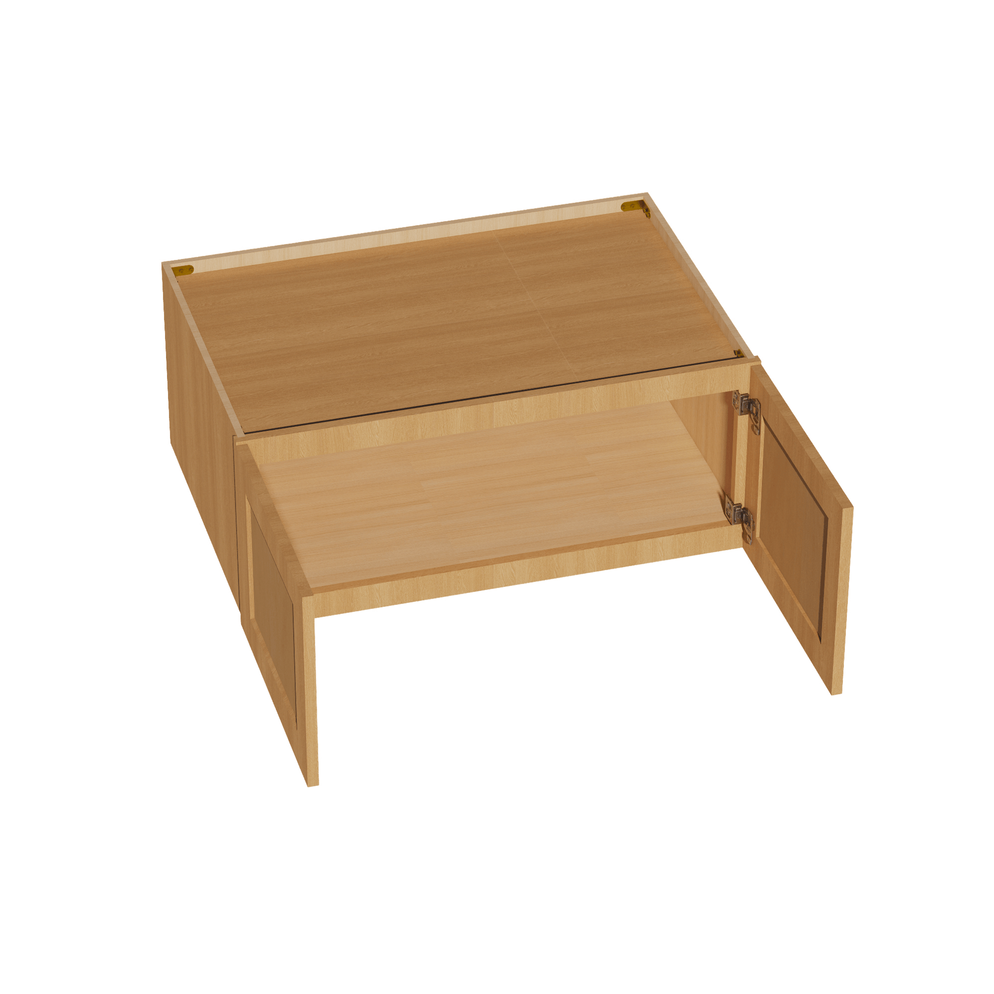 HT - W361524: Timber Wood Shaker 36"W x 15"H x 24"D 2 Doors Standard Bridge Wall Cabinet - NextCabinets