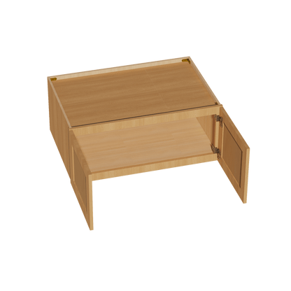 HT - W361524: Timber Wood Shaker 36"W x 15"H x 24"D 2 Doors Standard Bridge Wall Cabinet - NextCabinets