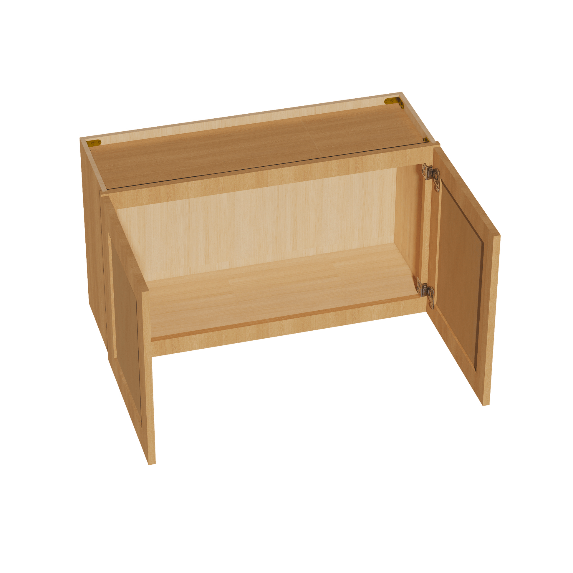 HT - W3621: Timber Wood Shaker 36"W x 21"H 2 Doors Standard Wall Bridge Cabinet - NextCabinets