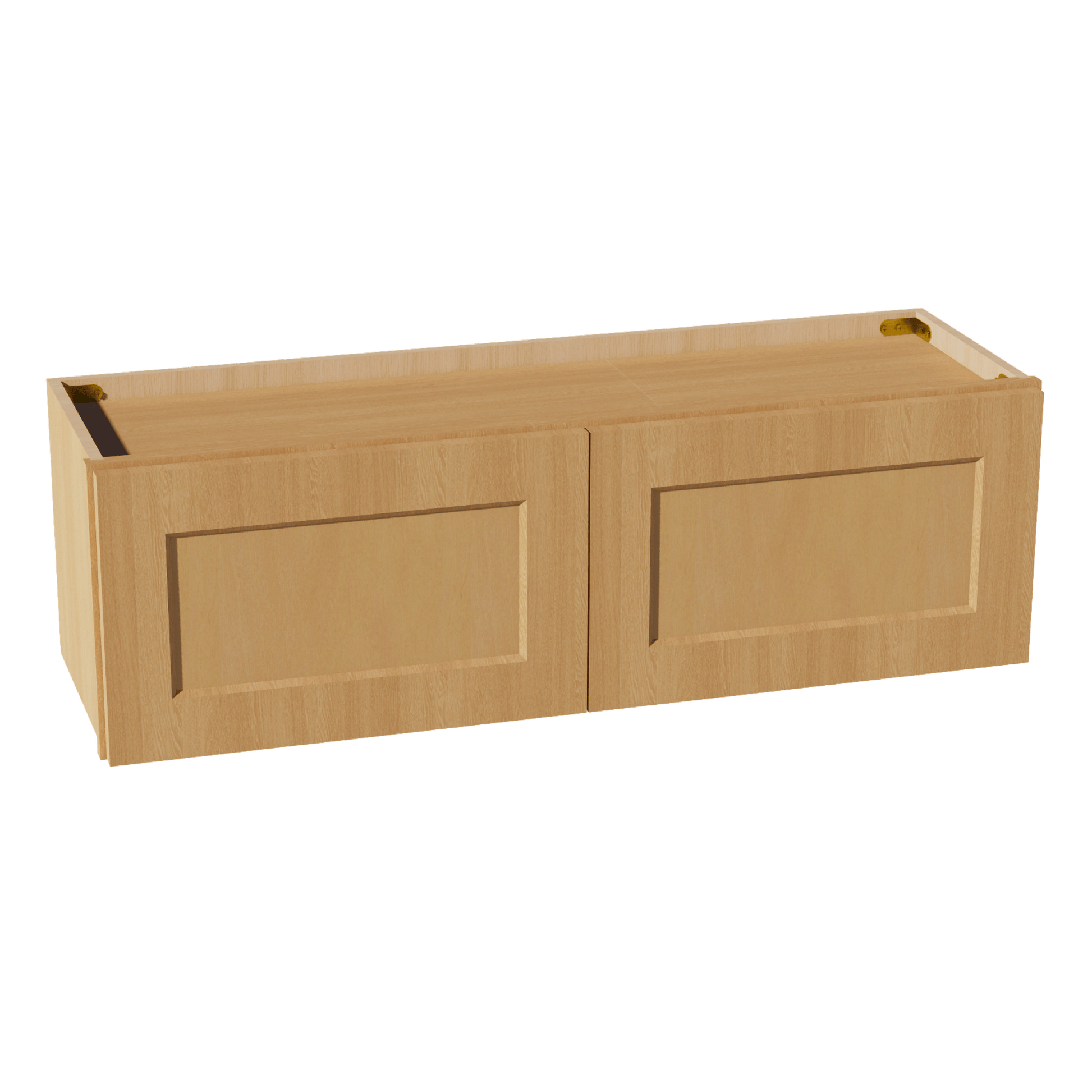 HT - W3912: Timber Wood Shaker 39"W x 12"H 2 Doors Standard Wall Bridge Cabinet - NextCabinets