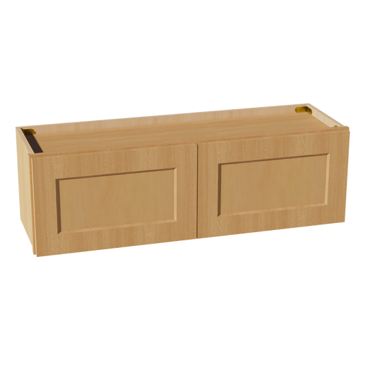 HT - W3912: Timber Wood Shaker 39"W x 12"H 2 Doors Standard Wall Bridge Cabinet - NextCabinets