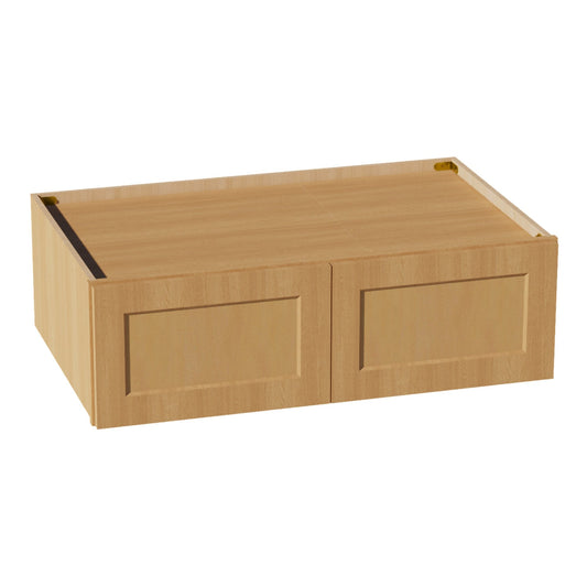 HT - W391224: Timber Wood Shaker 39"W x 12"H x 24"D 2 Doors Standard Bridge Wall Cabinet - NextCabinets