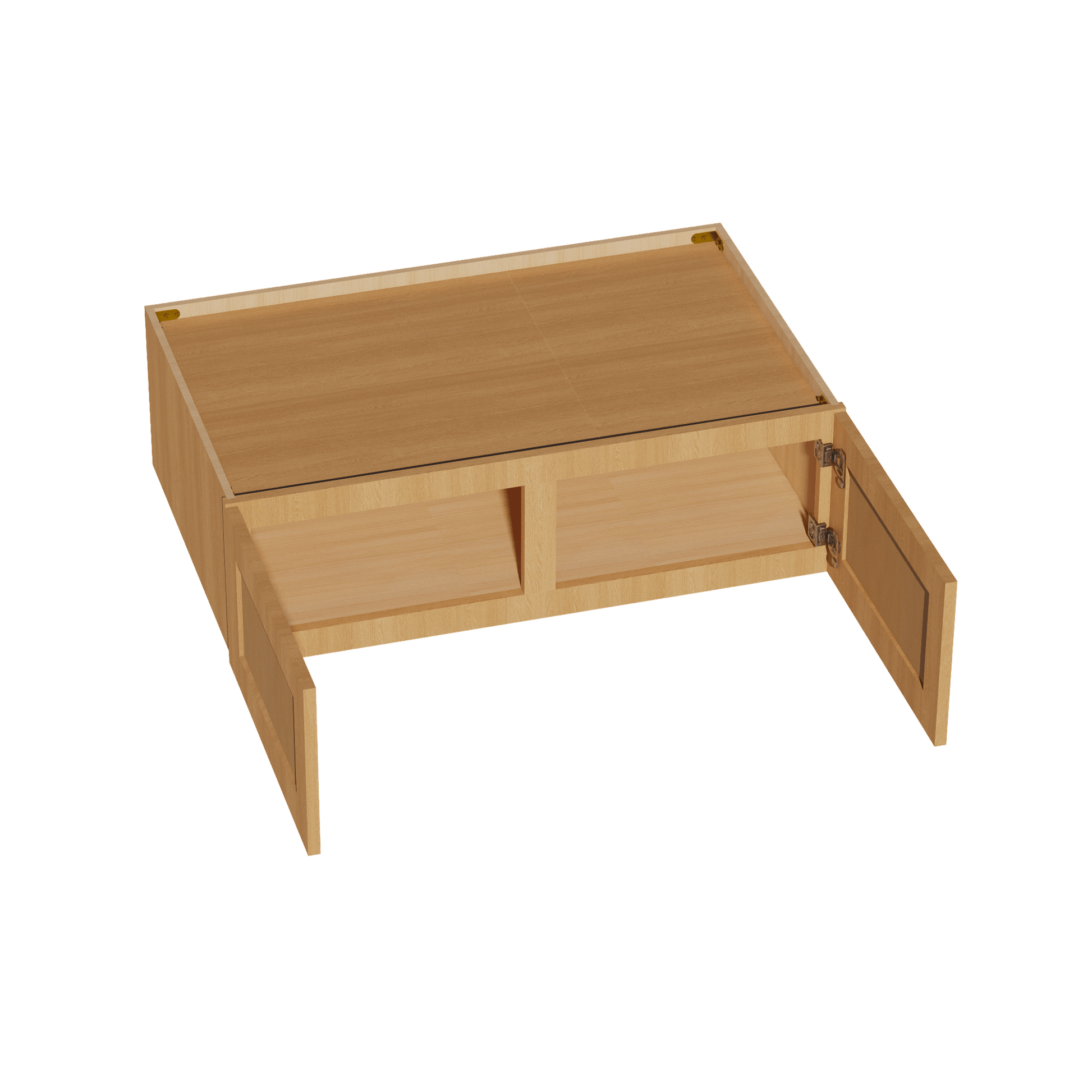 HT - W391224: Timber Wood Shaker 39"W x 12"H x 24"D 2 Doors Standard Bridge Wall Cabinet - NextCabinets