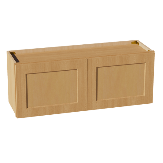 HT - W3915: Timber Wood Shaker 39"W x 15"H 2 Doors Standard Wall Bridge Cabinet - NextCabinets