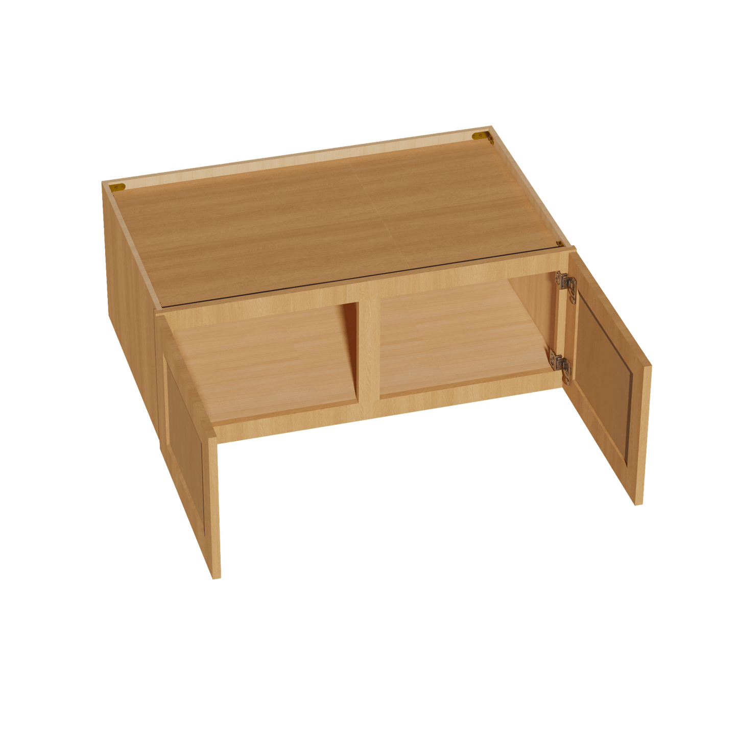 HT - W391524: Timber Wood Shaker 39"W x 15"H x 24"D 2 Doors Standard Bridge Wall Cabinet - NextCabinets