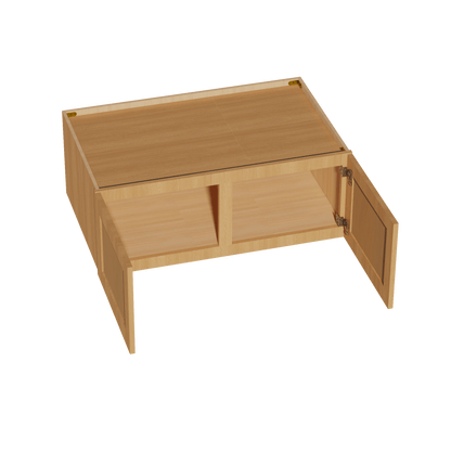 HT - W391524: Timber Wood Shaker 39"W x 15"H x 24"D 2 Doors Standard Bridge Wall Cabinet - NextCabinets