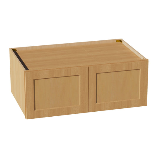HT - W391524: Timber Wood Shaker 39"W x 15"H x 24"D 2 Doors Standard Bridge Wall Cabinet - NextCabinets