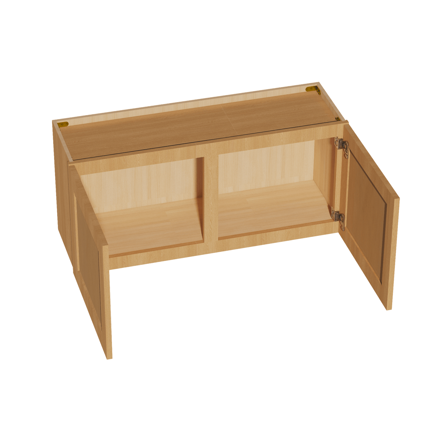 HT - W3918: Timber Wood Shaker 39"W x 18"H 2 Doors Standard Wall Bridge Cabinet - NextCabinets