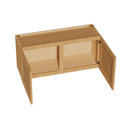 HT - W3918: Timber Wood Shaker 39"W x 18"H 2 Doors Standard Wall Bridge Cabinet - NextCabinets