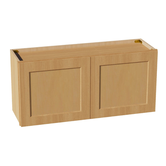 HT - W3918: Timber Wood Shaker 39"W x 18"H 2 Doors Standard Wall Bridge Cabinet - NextCabinets